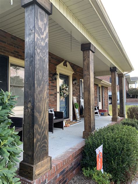 wooden front porch columns